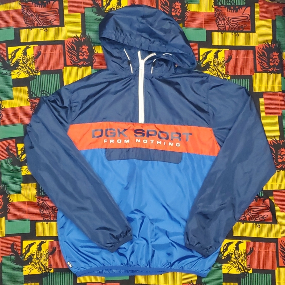 DGK mens pullover windbreaker jacket